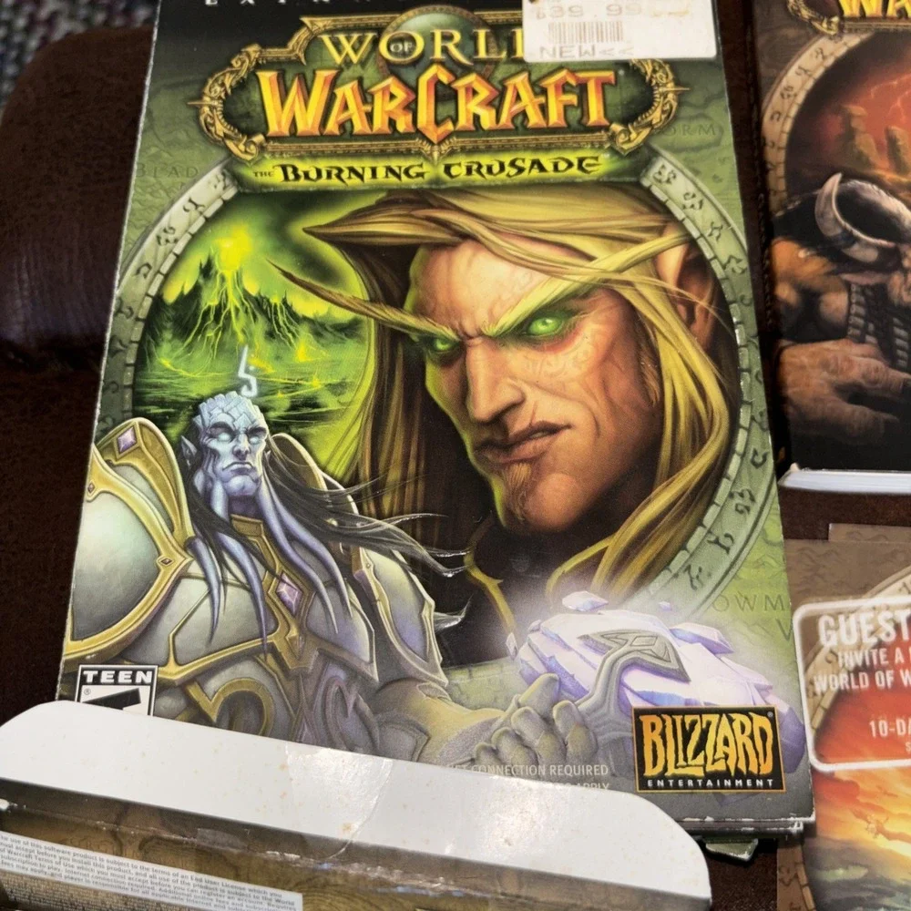 World of Warcraft and WOW Burning Crusade Expansion Game LOT of 2 Games Big Box!